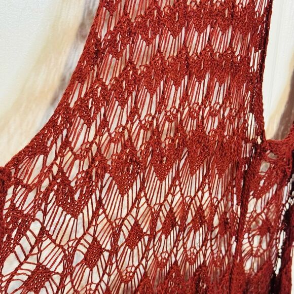 Charlotte Russe Burgundy Knit Poncho - Picture 4 of 9